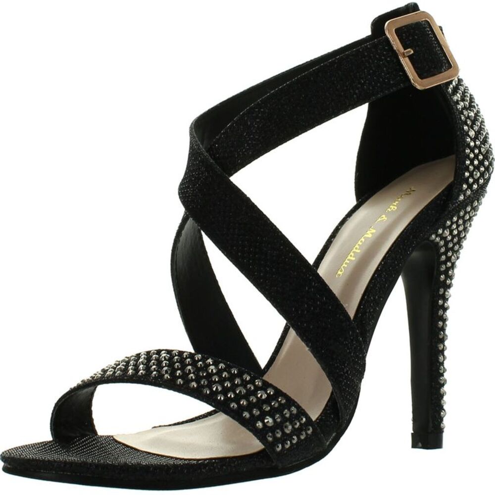 Mark and Maddux Common-01A Black Womens sandals 7.5 NEW